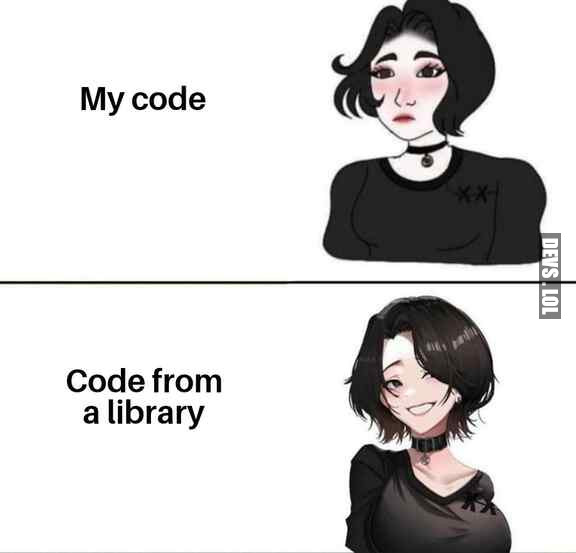 My code compared to a library