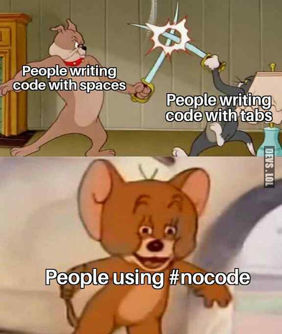People writing code with spaces VS. tabs