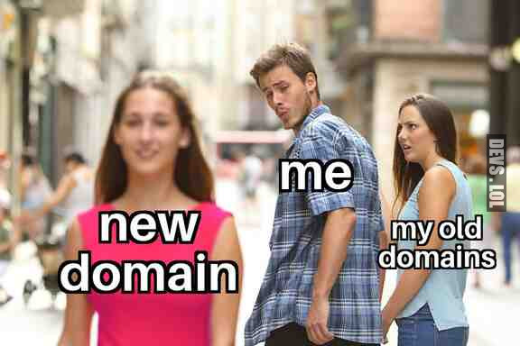 Me buying new domain 