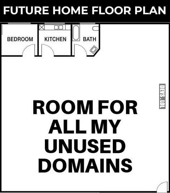 Room for all my unused domains #indiehacker